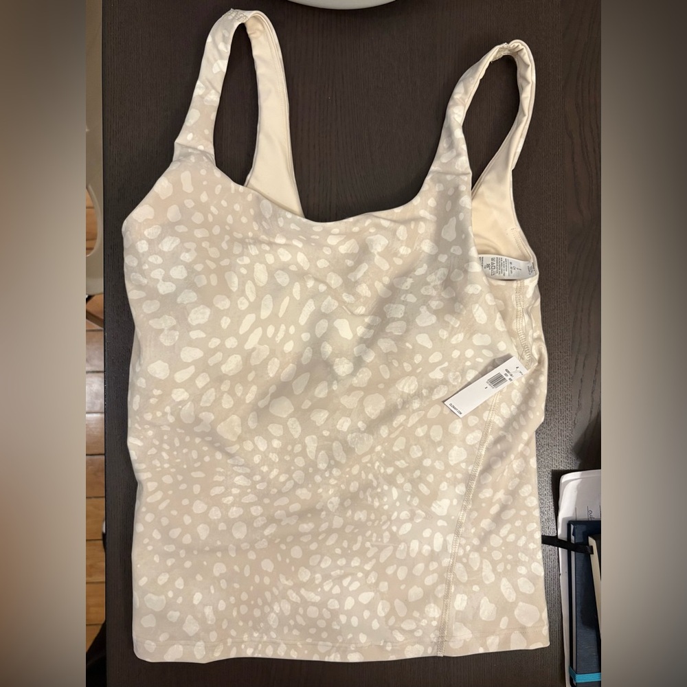 Old Navy Beige Patterned Tank Top